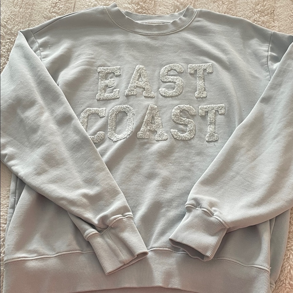 Cupcakes & Cashmere Light Blue Crewneck Sweater
